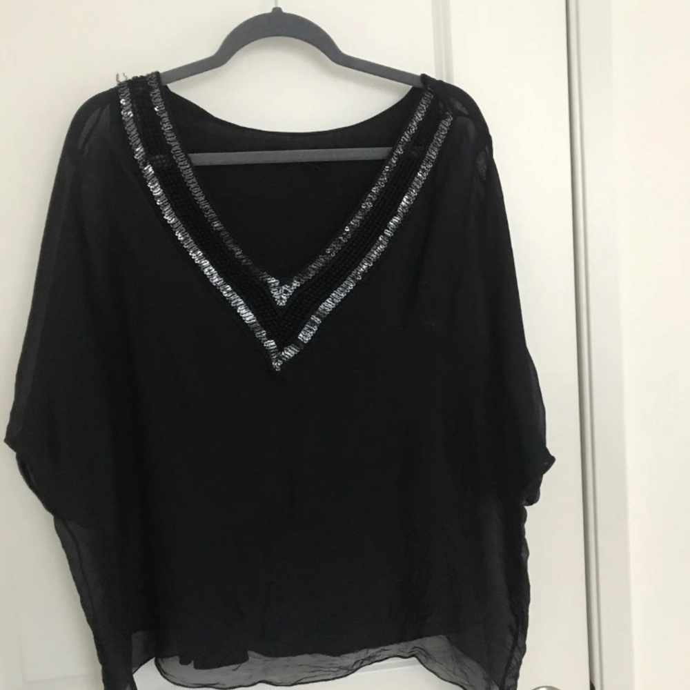 100% silk Top one size made in Italy